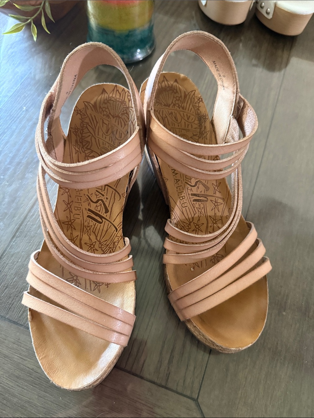 Blowfish Natural color Strappy Wedge Sandals